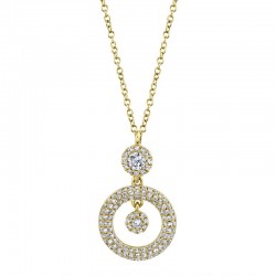 0.39ct 14k Yellow Gold Diamond Necklace