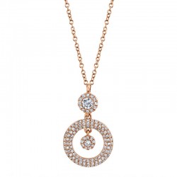 0.39ct 14k Rose Gold Diamond Necklace