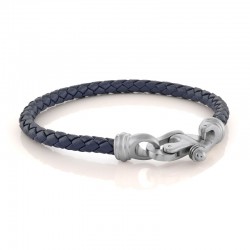 Italgem Steel Leather Bracelet