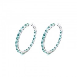 45 mm Fancy Lab-Grown Sapphire Hoop Earrings
