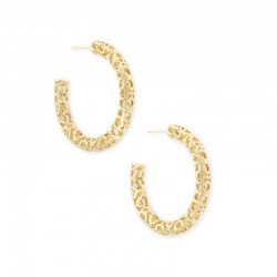 Maggie 1.5" Gold Tone Hoops