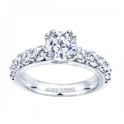 Rm1101-14k White Gold Classic Semi Mount Engagement Ring