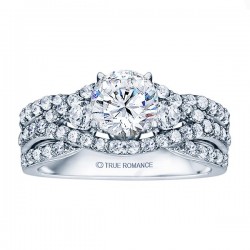 Rm1431-14k White Gold Infinity Semi Mount Engagement Ring