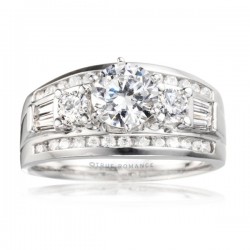 Rm426-14k White Gold Semi Mount Engagement Ring From Nostalgic Collection