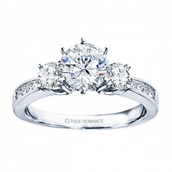 Rm576-14k White Gold Classic Semi Mount Engagement Ring